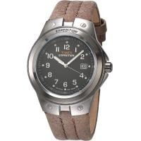 ราคา Timex Mens T49631 Expedition Metal Tech Brown Leather Strap Watch (19856634061)