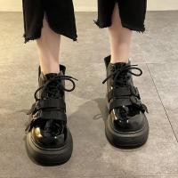 ราคา Martin Boots รองเท้าบูท หุ้มข้อ สไตล์เกาหลี รองเท้าบูทแฟชั่น รองเท้าบูทผู้หญิง รองเท้าส้นสูง (16881334049)