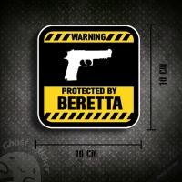 ราคา สติกเกอร์รูปปืนฺBerett a M9 สติกเกอร์ติดรถยนต์ กล่องปืน สติกเกอร์ป้ายคำเตือน ขนาด 10x10CM (11368270532)