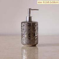 ราคา Silver Ceramics Five Piece Set Gifts Soap Bottle Gargle Cup Soap Dish Toothbrush Holder Washing Tools Bathroom Toiletry Set (19927367871)