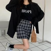 ราคา love flower S L กระโปรงลายสก็อตทรงเอ แฟชั่นสไตล์เกาหลี (7810859856)