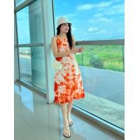 ราคา เดรสสายเดี่ยวมัดย้อม ทรงยาวโชว์หลัง สายผูกได้ 2 แบบ (20030623422)