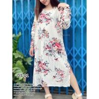 ราคา แม็กซี่เดรสผ่าข้างแขนยาว สาวอวบอ้วน ชุดเดรสสาวอวบ ชุดเดรสคนอ้วน เดรสยาว ตรงปก จากกรุงเทพ (21123416089)