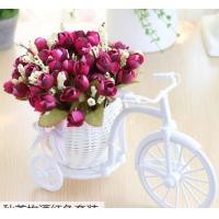 ราคา กระถางจักรยาน พร้อมดอกไม้ปลอม กุหลาบ คอสมอส ทายตะวัน (20499491677)