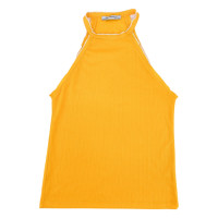 ราคา Zara เสื้อแขนกุดผ้าร่องสีเหลือง Used Like New Preloved (20628178202)