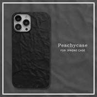 ราคา เคสโทรศัพท์เคลือบพับเก็บได้สีดำสุดเท่ใช้ได้กับ iPhone 15 14 13 Mini 12 Pro Max 11 Xr Xs Max X 7 8 15Plus 12เคสฝาหลัง TPU นุ่มกันกระแทกฝ้าขนาดเล็ก (15861544289)