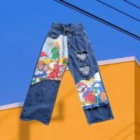 ราคา CASSIE JEANS Super mario CODE CSJ16 กางเกงยีนส์ขายาวเอวสูง สไตล์วินเทจ ลายการ์ตูนมาริโอ้ แต่งดีเทลผูกโบว์ที่เอว (20212677860)