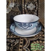 ราคา RTNS SHOP ถ้วย จาน ชามเซรามิค จาน ชามกระเบื้อง จานใส่อาหาร ชามข้าว จานบัว ราคาถูก ชุด 2 ใบ (16985034158)