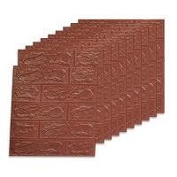 ราคา สติกเกอร์ติดผนังสามมิติ3D วอลเปเปอร์มีกาวในตัวสติกเกอร์ตกแต่งกันการชน10ชิ้น (21170849627)