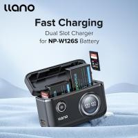 ราคา LLANO ที่ชาร์จกล้อง NP W126s พอร์ตชาร์จคู่จอแสดงผลแอลอีดีพร้อมฟังก์ชั่นที่เก็บข้อมูล SD Card สำหรับ Fuji X100F X TS X A10 X T20 XT100 X A20 X T10 X A1 X pro2 X T1 X A3 HS30EXR X T2 X A5 X T3 X T30 (20