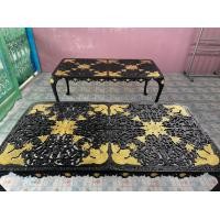 ราคา โต๊ะสี่เหลี่ยม อัลลอยด์ สีดำเขียนทอง 1 ตัว (16573404908)