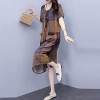 ราคา Jinli กระโปรงลายสก๊อตย้อนยุคลายสก็อตเพื่อปกปิดพุงขนาดพลัส (20979493778)