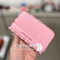 ราคา CHARLES KEITH Wavy Trim Zip Wallet White รหัสสินค้า CK6 10770618 กระเป๋าใส่บัตร card holder (19596313647)