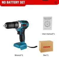 ราคา ONEVAN 25 3แรงบิด1000W 450NM สว่านกระแทกไม่แปรงถ่านไฟฟ้า3 In 1ไขควงไฟฟ้าไร้สายสำหรับแบตเตอรี่ Makita 18V (20865085558)