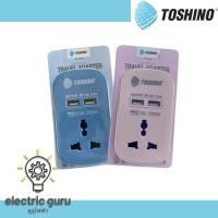 ราคา Toshino ปลั๊กแปลงขากลม 1 ช่อง 2 USB รุ่น PU 10A (21320354118)