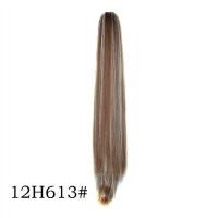 ราคา คลิปหนีบผมหางม้าแบบตรงสำหรับผู้หญิงต่อผมคลิปผมหางม้าผมสังเคราะห์ขนาด24นิ้วสำหรับแฮร์พีชผมหางม้า (21004703914)