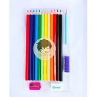 ราคา สีไม้ มาสเตอร์อาร์ต MASTERART ดินสอสีไม้แท่งสั้น 12 สี ซุปเปอร์ไบร์ท แถมฟรี กบเหลาดินสอ (16167619573)