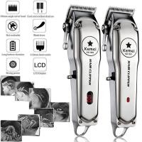ราคา ปัตตาเลี่ยน ใหม่ล่าสุด แบตตาเลี่ยนตัดผม Kemei Professional Hair Clipper ไฟฟ้าไร้สาย Corded Trimmer อุปกรณ์ตกแต่งหนวดและเส้นผม (9681890596)