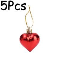 ราคา On Sale 5Pcs วันวาเลนไทน์หัวใจเครื่องประดับรูปทรงวาเลนไทน์ตกแต่งหัวใจสีแดงชมพูหัวใจแววเงิน (21273143812)