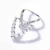 ราคา SWAN Double V Ring แหวนเงินแท้ แหวนเพชรฝังรอบ แหวนซ้อน 2 ชั้น ฝังเพชรคิวบิกเซอร์โคเนีย cubic zirconia (17276459336)