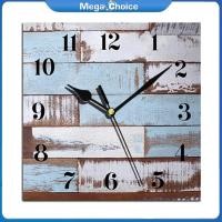 ราคา MegaChoice 100 Original Wooden Square Wall Clocks Silent Non ticking Battery Powered For Home Kitchen Living Room Office Decor (21177508713)