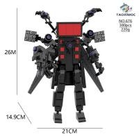 ราคา MOC ตัวต่อ skibidi toilet titan drill man โมเดล ไททัน speaker man ไททัน camera man tv man สกิบิดี้ ชุดตัวต่อ (21286422876)
