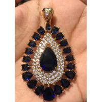ราคา จี้ไพลินสีฟ้าสวยงาม Beautiful blue colour sapphire pendent (21380331959)