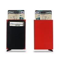 ราคา New Rfid Smart Wallet Card Holder Metal Thin Slim Men Women Wallets Pop Up Minimalist Wallet Small Black Purse Metal Vallet (19688098467)