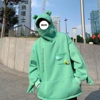 ราคา ASRV เสื้อฮู้ดชาย เสื้อมีฮู้ดผู้ชาย hoodie เสื้อกันหนาว ผู้ชาย แฟชั่นผู้ชาย Hoodie กบ Pullover ฤดูหนาว Sense Hooded Casual เสื้อกันหนาวฤดูใบไม้ร่วงเย็บปักถักร้อยหลวมตุ๊กตาตกแต่ง Hoodies (16473720879)