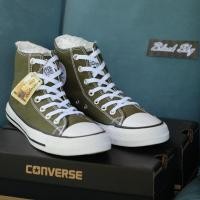 ราคา Converse All Star Classic ox Green Hi รุ่นฮิต สีเขียวขี้ม้า หุ้มข้อ รองเท้าผ้าใบ คอนเวิร์ส ได้ทั้งชายหญิง (4560052180)