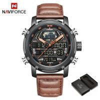 ราคา NAVIFORCE 9160 นาฬิกาแบรนด์ชั้นนำหรูหรานาฬิกาดิจิตอลนาฬิกากีฬาทหารหนังแท้สำหรับบุรุษนาฬิกา (10496097740)