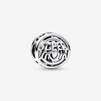 ราคา 925 sterling silver Mum Hero Openwork Charm fit Snake Chain bracelet women fashion DIY jewelry Mothers Day gift for Mom (18317252961)