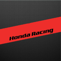 ราคา สติ๊กเกอร์คาดกระจกหน้า honda racing สติ๊กเกอร์บังแดดรถยนต์ (16948317779)