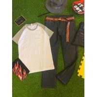 ราคา ชุดเซ็ตเสื้อทูโทนแขนสั้น กางเกงยีนส์สีมินไนท์ขากระบอก ชุดเสื้อทูโทนกางเกงยีนส์สไตล์วินเทจ สินค้าพร้อมจัดส่ง (15830511723)