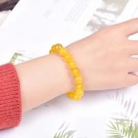 ราคา สร้อยข้อมือบุษราคัมข้าวซินเจียงแท้ธรรมชาติหยกโกบิหยกทองสร้อยข้อมือลูกปัดคู่ชายและหญิง (19948287502)