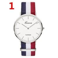 ราคา Geneva นาฬิกาสายผ้าไนลอนบางพิเศษสำหรับผู้ชายและผู้หญิง (14690203206)