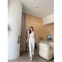 ราคา ? ? ? ? ? ? ? ? ? ? กางเกงทำงานทรงเบสิคขากระบอกเล็กพร้อมส่ง (21335079671)