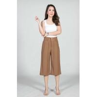 ราคา L 4XL กางเกง5ส่วนผ้าตองแปด จับจีบด้านหน้าสวยหรู พร้อมส่ง (17118983724)