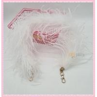 ราคา สายกระเป๋า ขนนกกระจอกเทศ ขนเฟอร์ ฟูๆนุ่มๆ ยาว40ซม เหมะกับทุกโอกาศ ตัวจุกบางล๊อตจะเป็นแบบกลมนะคะ (9496969609)