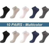 ราคา คุณภาพสูง10คู่ ล็อตผู้ชาย Serat Bambu ถุงเท้าสั้นสบายๆ Breathable แบคทีเรีย Man ข้อเท้าถุงเท้าสีดำ Busines (21171238662)