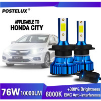 ราคา 2Pc H4ไฟหน้ารถมอเตอร์ไซค์แบบ LED หลอดไฟชุดไฟสูงสำหรับ HONDA CITY ปี08 14 15 20 (7480294315)