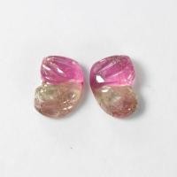 ราคา 1 65 ct ทัวร์มาลีน แกะสลัก สีเขียว ชมพู ปีกผีเสื้อ 1 คู่ Watermelon Tourmaline (21251271941)