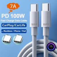 ราคา Pd 7A 100W USB Type C TO Type C TO Type C สายชาร์จเร็วสำหรับ MacBook Samsung Xiaomi redmi Huawei โทรศัพท์ USB C CHARGING วันที่ (21358579121)