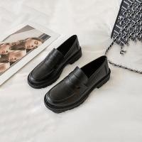 ราคา LISA store รองเท้าโลฟเฟอร์หนังแมรี่เจนสไตล์อังกฤษสีดำของผู้หญิงรองเท้าโลฟเฟอร์หญิงรองเท้าส้นแบนแบบรัดส้น (15817079913)