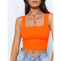 ราคา เสื้อครอปแขนกุดคอเหลี่ยมสำหรับฤดูร้อนเสื้อยืดสีขาวลำลองสีดำเปิดไหล่เสื้อกล้ามเว้าหลังเซ็กซี่ (21170829007)