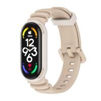 ราคา BassPal สายนาฬิกาสองโทนสีสไตล์สปอร์ตสำหรับ Mi Band 5 6 7สำหรับ Xiaomi MiBand 5 6สายรัดข้อมือเปลี่ยนสายนาฬิกาข้อมือซิลิโคน TPU แบบนิ่ม Miband5สาย Miband7 Miband6 (16972522794)