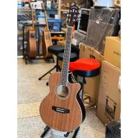 ราคา ส่งด่วน Overspeed กีต้าร์โปร่ง โปร่งไฟฟ้า รุ่น OS 40C ขนาด 40 นิ้ว สีไม้มะฮอกกานี สีไม้ สีดำ เซตของแถม กระเป๋า ปิ๊ก ใบคอร์ด เลือกเซตได้ (16028165884)