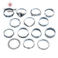 ราคา แหวนสุดเท่14ชิ้นลายคลื่นแรงโน้มถ่วงฮิปฮอปบุคลิกแบบพังก์ผีเสื้อดอกกุหลาบงูสายโซ่โลหะผสมแหวนนิ้วมือแฟชั่นผู้ชายผู้หญิงเครื่องเพชรเครื่องประดับของขวัญ (20150020607)