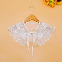 ราคา ลูกไม้ปักดอกไม้ผ้าคลุมไหล่ปลอมปกหญิงเสื้อดอกไม้ปลอมปกสุภาพสตรีที่ถอดออกได้ครึ่งเสื้อปกเสื้อห่อตกแต่ง (13018489954)