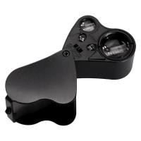 ราคา 30X 60X Illuminated Jewelers Loupe Magnifier Foldable Jewelry Magnifier Magnifier with Bright LED Lighting for Gems (19850455230)
